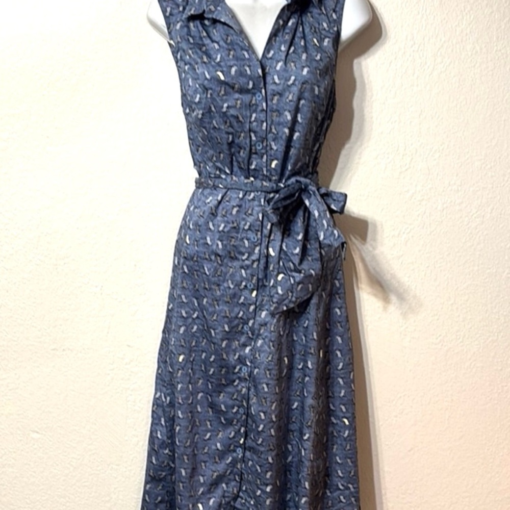 Chic Blue NIK+ZOE XL  Patterned Maxi Dress